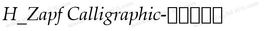 H_Zapf Calligraphic字体转换